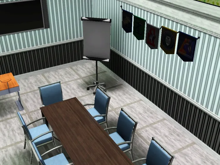 會議室總一塊這樣的報告板。