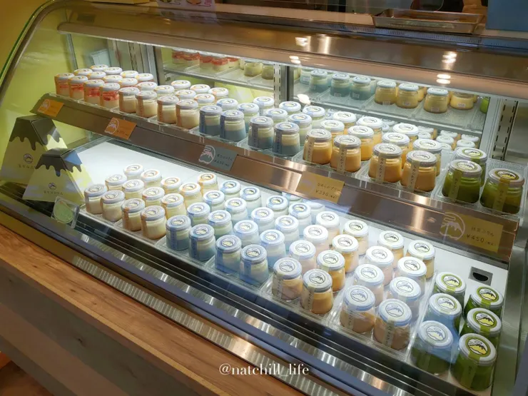 多款口味的布丁