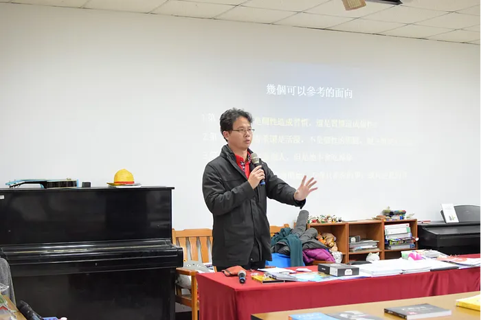 靖心老師透過互動小遊戲,讓同學們體認到觀眾意識的重要性