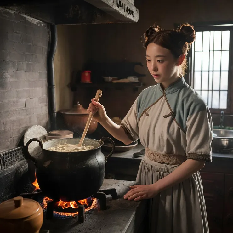 煮湯的丫鬟