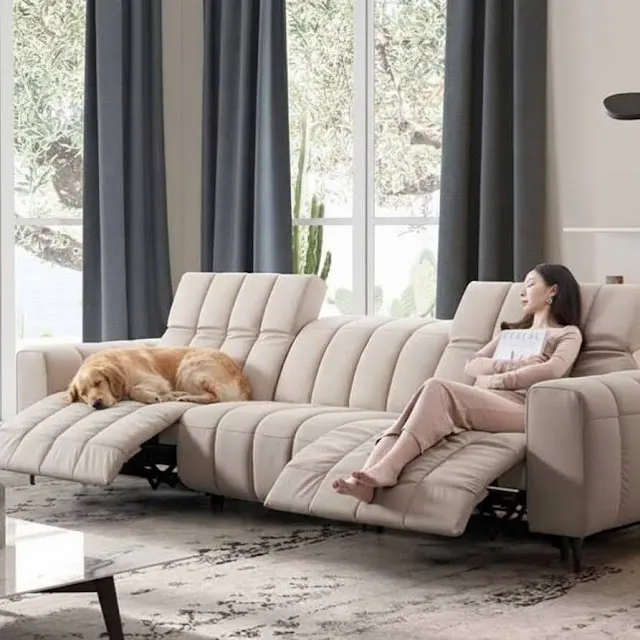 鋼琴鍵電動沙發 NAPPA 牛皮 小坪數電動沙發推薦