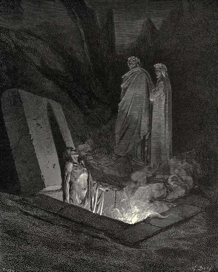 圖為但丁《神曲·地獄》中的插圖，地獄入口。