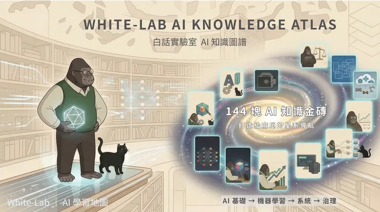 White-Lab AI 知識圖譜｜144 金磚全景圖｜AI學習地圖 