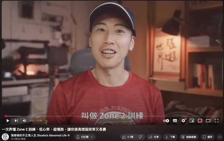 我對 Zone 2 的認識來自於這支影片