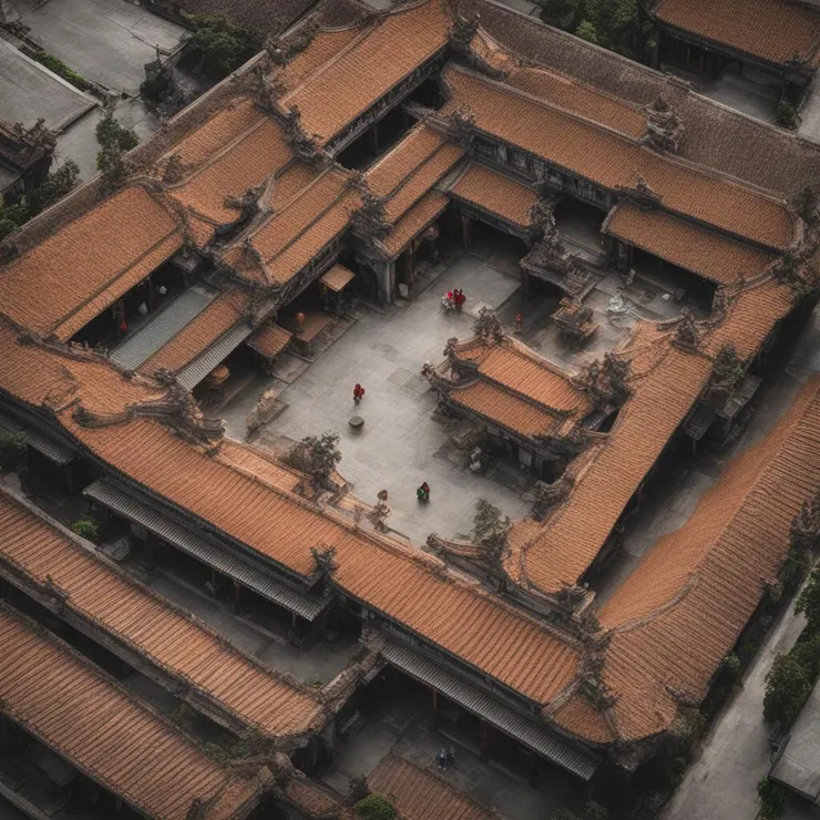 台南連家四合大院 / AI攝影