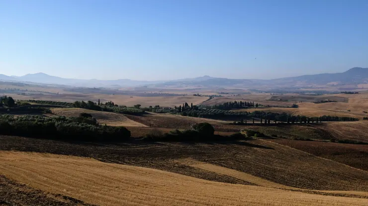 由農莊眺望Val d'Orcia。