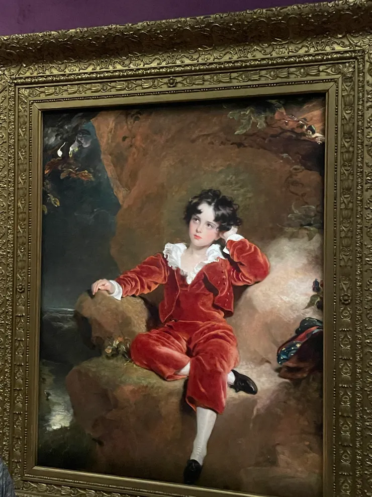 湯瑪斯．勞倫斯爵士（1769-1830）作品〈查爾斯．威廉．蘭姆頓肖像〉（紅衣男孩），1825年創作。