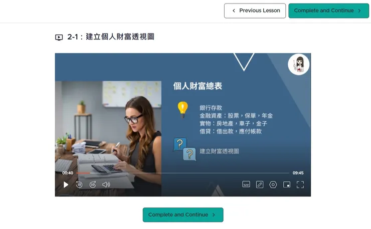 課程內容-建立個人財富透視圖