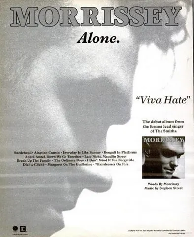 《 Viva Hate 》宣傳海報