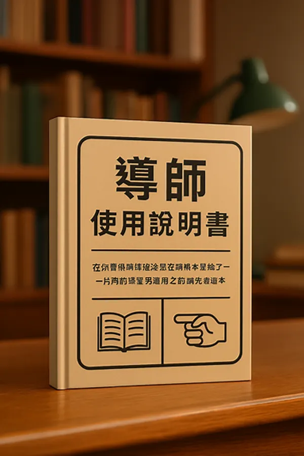 Copilot幫我畫的《導師使用說明書》，不過副標題不知想說什麼？