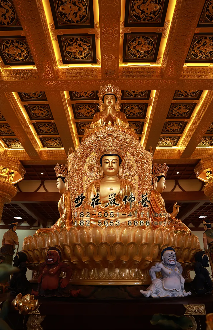 五方壇城貼金佛像