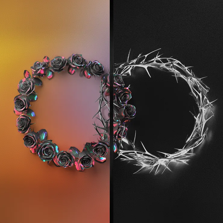 The Rose《DUAL》第二張正規專輯封面。圖片來源：Bugs