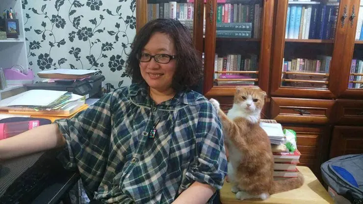 愛撒嬌的黃小咪(李建崑攝影)