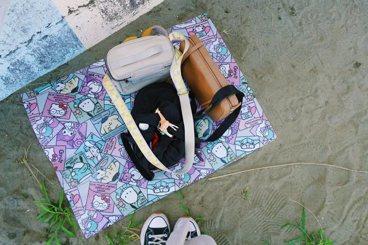 #小田原爺爺給我的野餐墊。