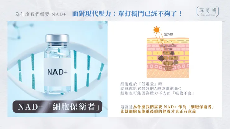 1+1>2的早C晚A進階公式!為什麼你的抗老清單裡,少不了 NAD+ 這個「最強後援」?