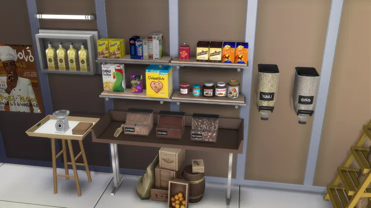 桌子下仍有些貨物待處理。