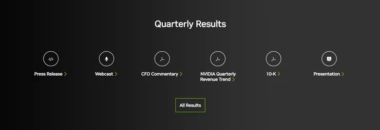 （NVDA財報搜尋_Quarterly Results / NVDA官網）