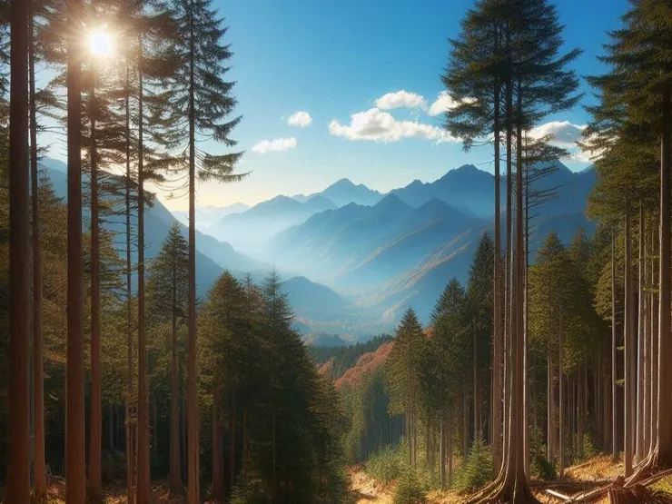 譚道呈現出大自然森林的意象 (AI生圖)