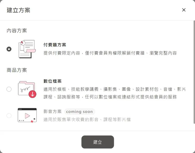 商品方案,我還在思考