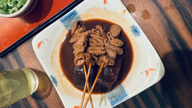 小吃,應該是味噌滷大腸