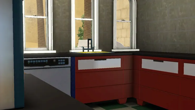 看著外面的風景洗盤子很心曠神怡！可是這裏有洗碗碟機。