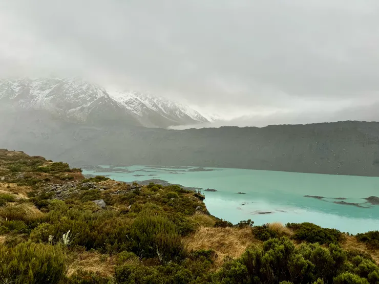 Mueller Glacier lake