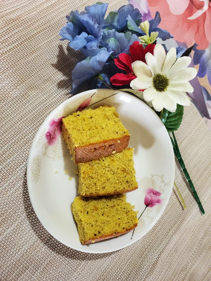 紅茶葉很明顯，蛋糕量剛剛好