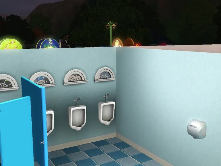 男廁當然要有小便斗。(我最初也不知道是什麼東西。)