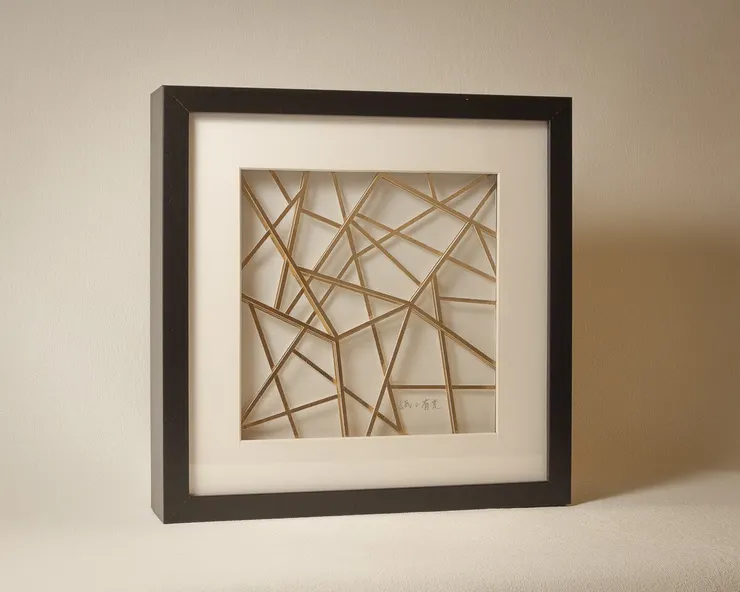 將冰裂窗的靈感，轉化為金箔紙雕的光紋