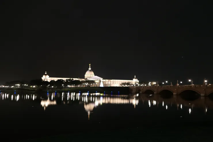 奇美博物館夜晚湖景