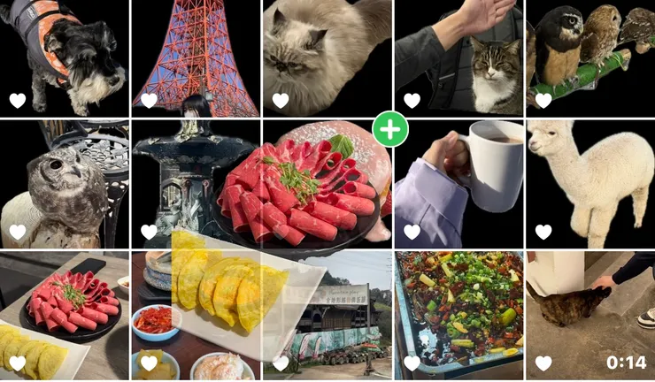 回到相簿看到綠色＋號