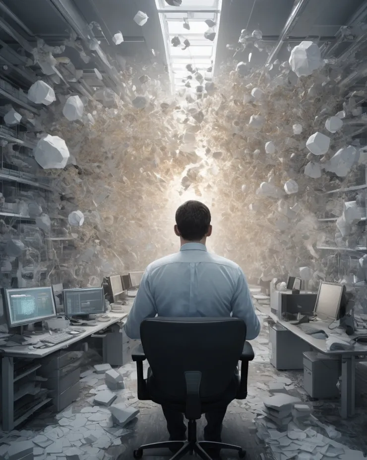 當演算法可以模仿創作者的聲音、敘事風格，甚至表情與肢體語言，傳統的創作界線已被模糊。由 Leonardo AI 生成