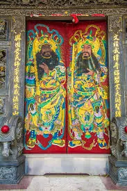精緻的彩繪門神(圖片截圖於網路)