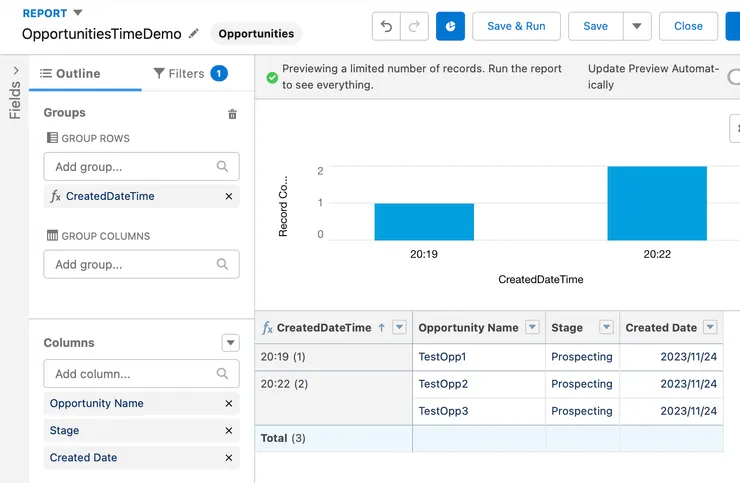 每HH:mm的紀錄數