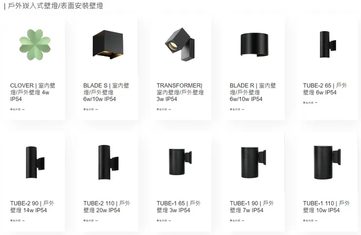 戶外崁入式壁燈/表面安裝壁燈