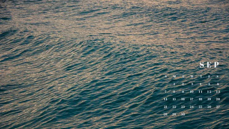 202509月曆桌布 閃耀而閑靜的海