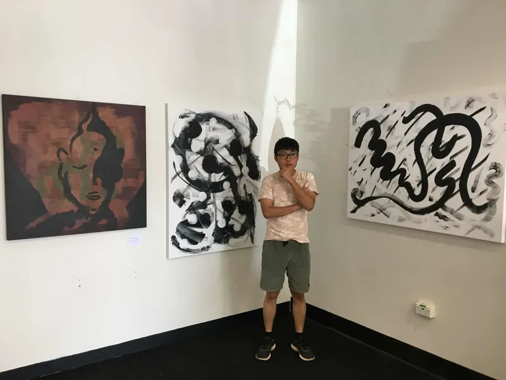 我辦的畫展，我真他媽酷。