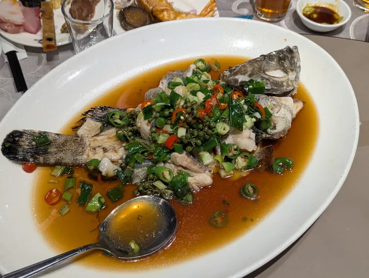 海魚綠花椒蒸鮮嫩香麻