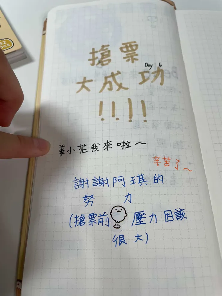 搶票當日外甥女的日記