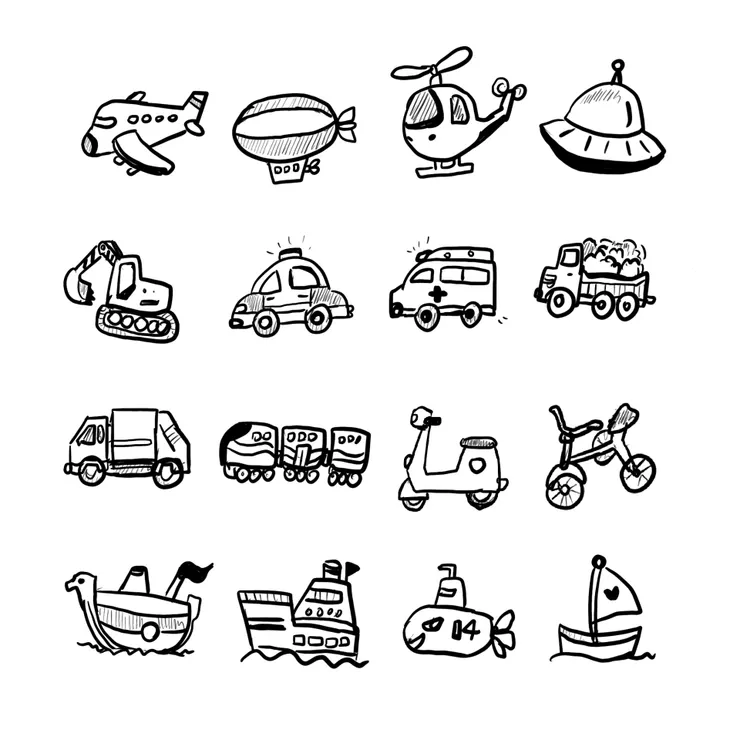 交通工具的圖案
