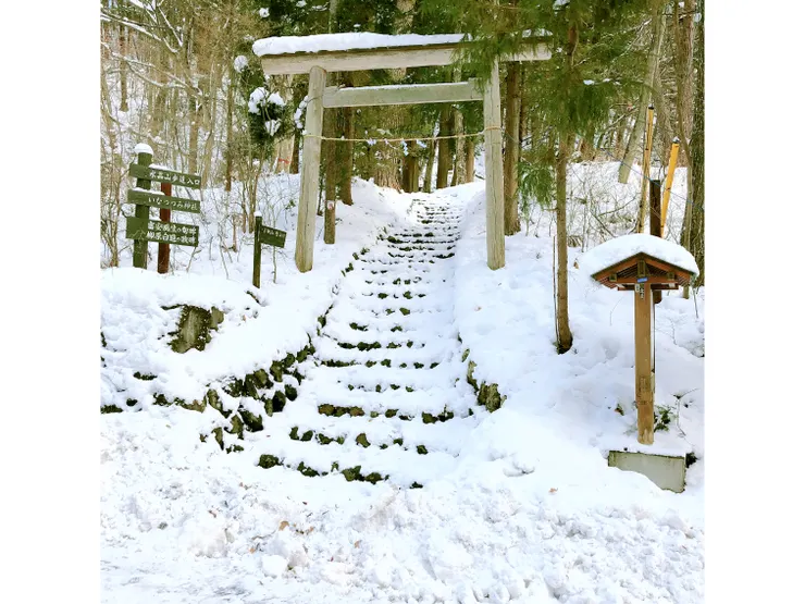 高野稻荷神社前的鳥居和道路