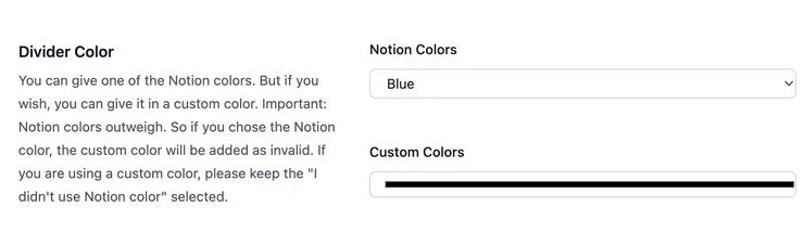 02 Notionplus 小工具｜⑤ Dividers 分隔線｜➜&nbsp;分隔線顏色
