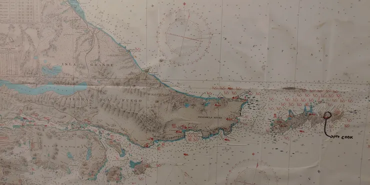 地火島全圖，崎嶇又零碎的地形充滿暗礁與沈船，航海時代冒險家又愛又怕之地