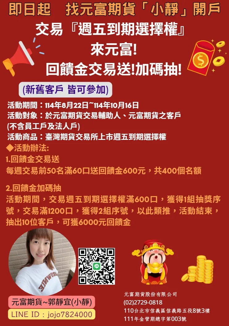 元富期貨開戶推薦營業員郭靜宜