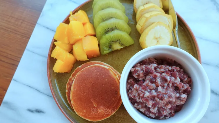 紅豆甘酒和水果, 奶油,優格都很搭