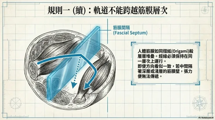 軌道必須保持一致的方向與深度2