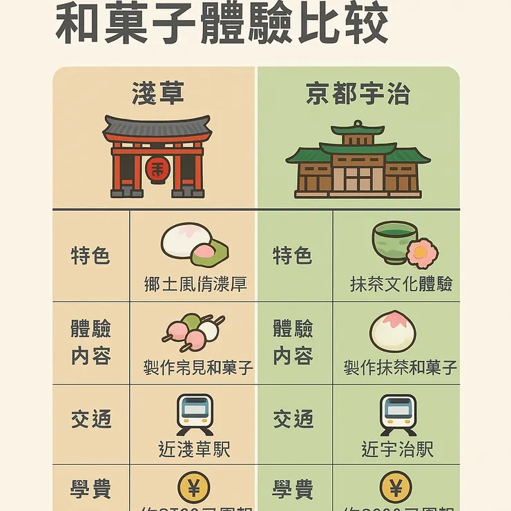 和菓子主題館與體驗課程：淺草、京都宇治