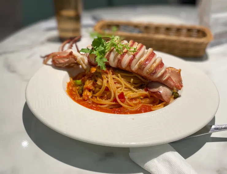 碳烤魷魚義大利麵