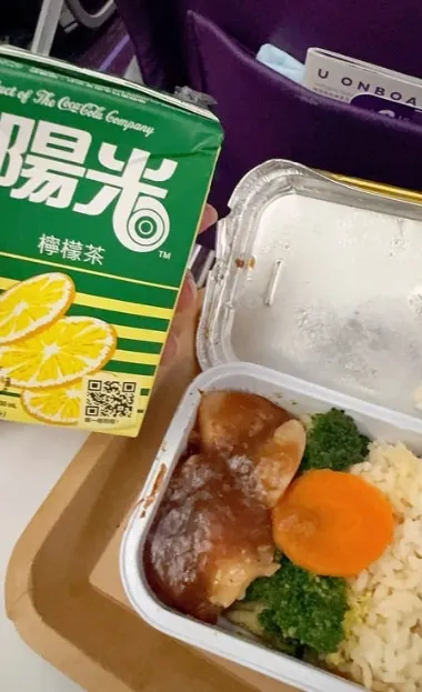 這輩子第一個飛機餐