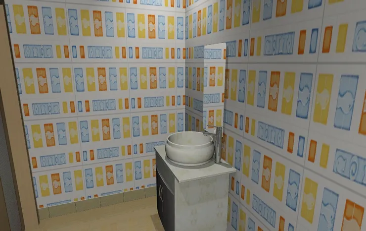 這種像個碗的洗臉盆，有一段時間很流行。我覺得這形狀很有趣。